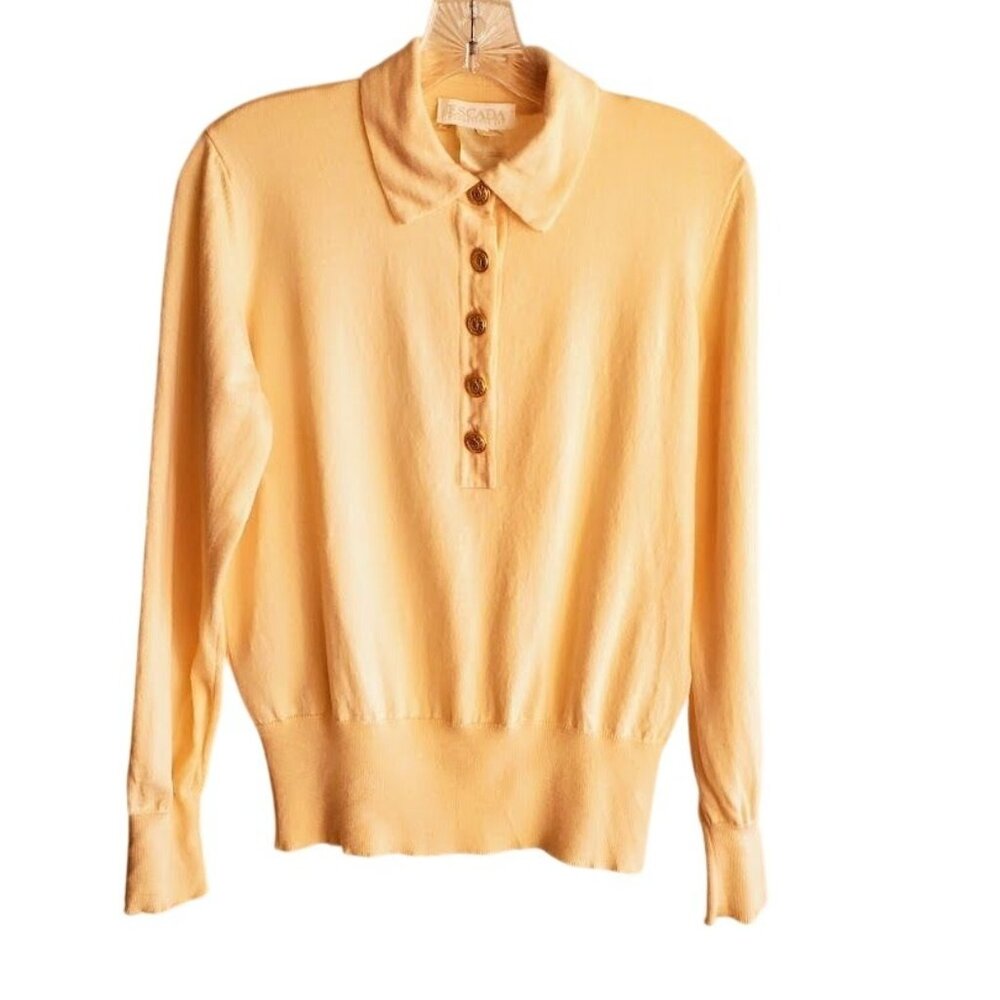 Escada by Maragaret Ley Vintage Merino EF Merino Wool Sweater USA 7.5 EU 38